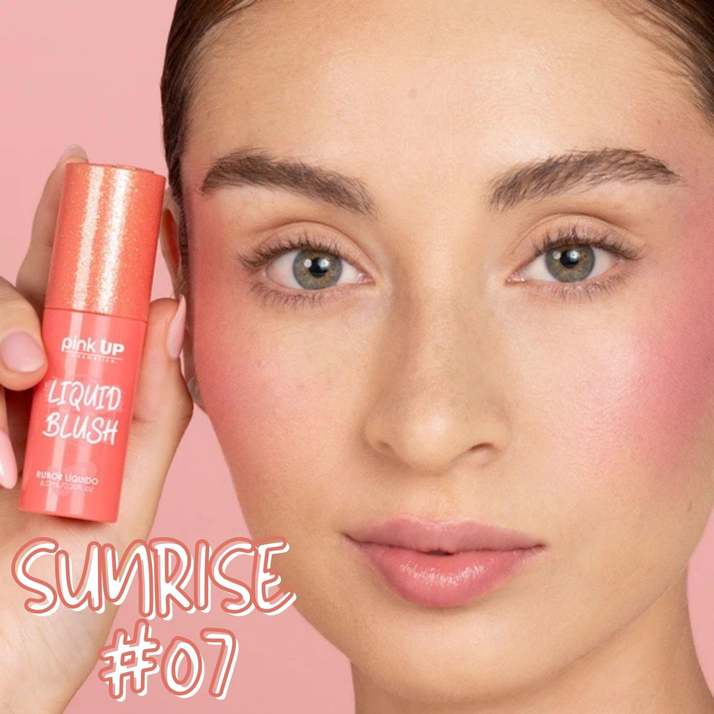 PINK UP | Liquid Blush Sunrise – Long-Lasting, Non-Greasy, Matte with Subtle Shimmer | 6ml | PKLB07