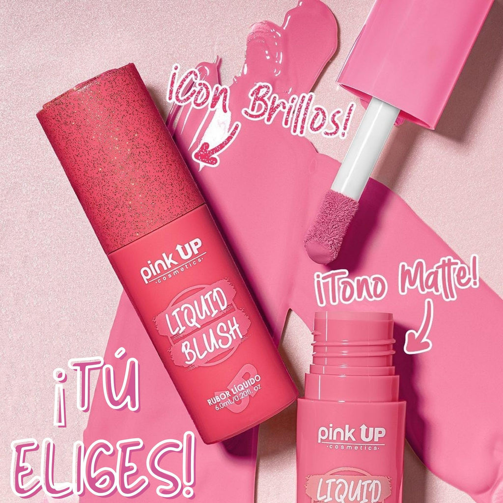 PINK UP | Liquid Blush Sunrise – Long-Lasting, Non-Greasy, Matte with Subtle Shimmer | 6ml | PKLB07