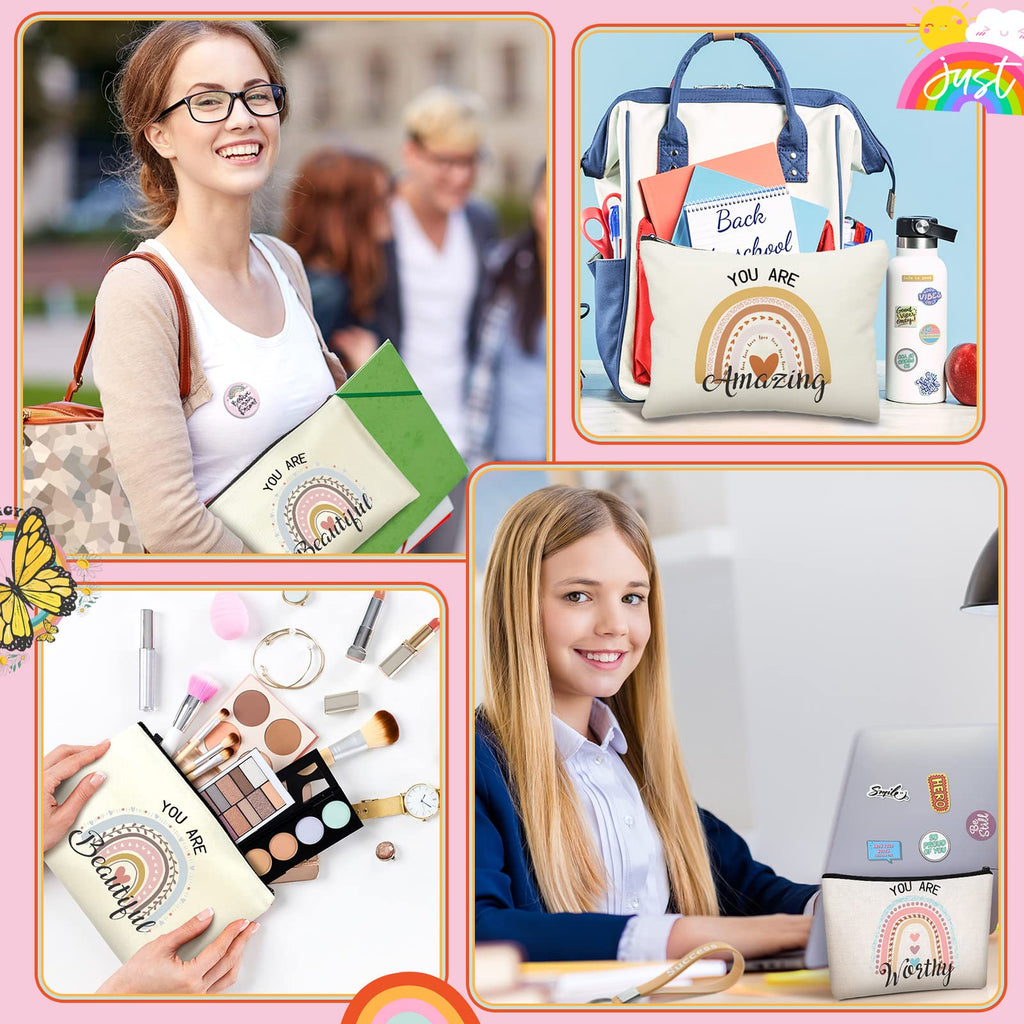 Pinkunn 68 Pcs Inspirational Gifts Bulk – Rainbow Bags & Accessories