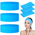 PINKXHY 128-Count Disposable Spa Facial Headbands – Blue Non-Woven, Soft Hair Care for Salons