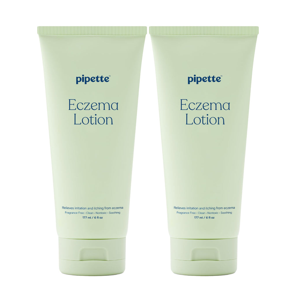 Pipette Baby Eczema Lotion Duo – Fragrance-Free, Non-Toxic, Hypoallergenic for Newborns & Kids