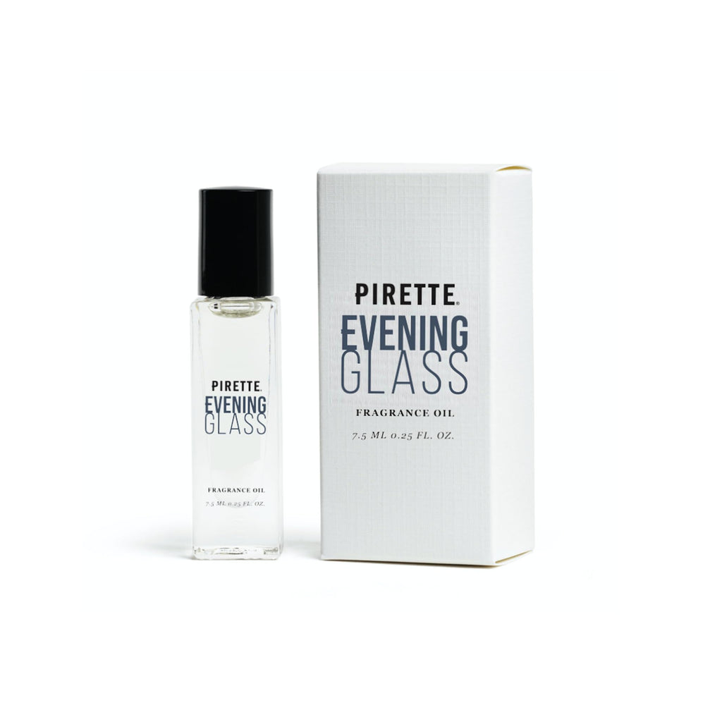 PIRETTE Mini Evening Glass Fragrance Oil Roll-On – Beach-Inspired, Long-Lasting Travel Perfume (0.25 fl oz)