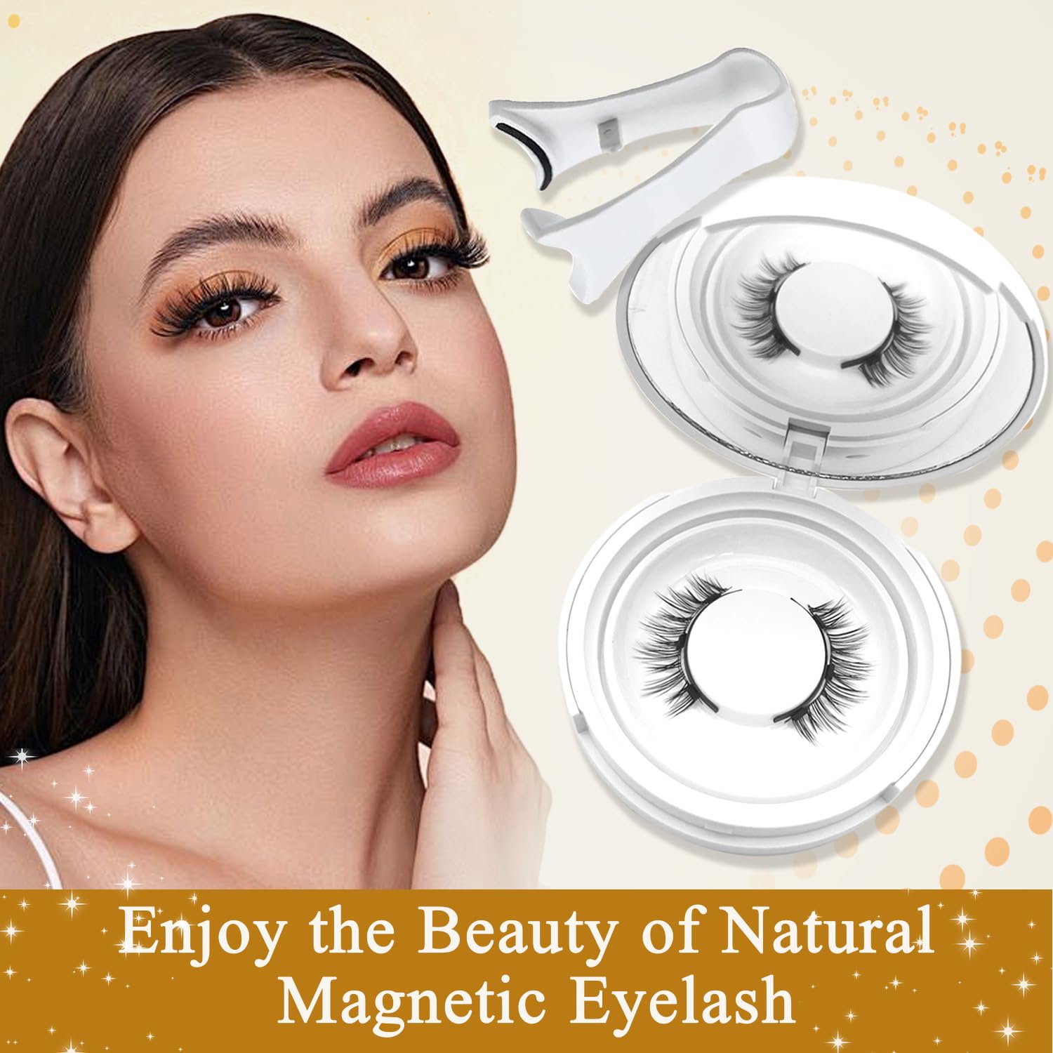 PKsiauya Ginani Magnetic Lashes – No Glue, Reusable Lashes with Applicator for Valentine's Day