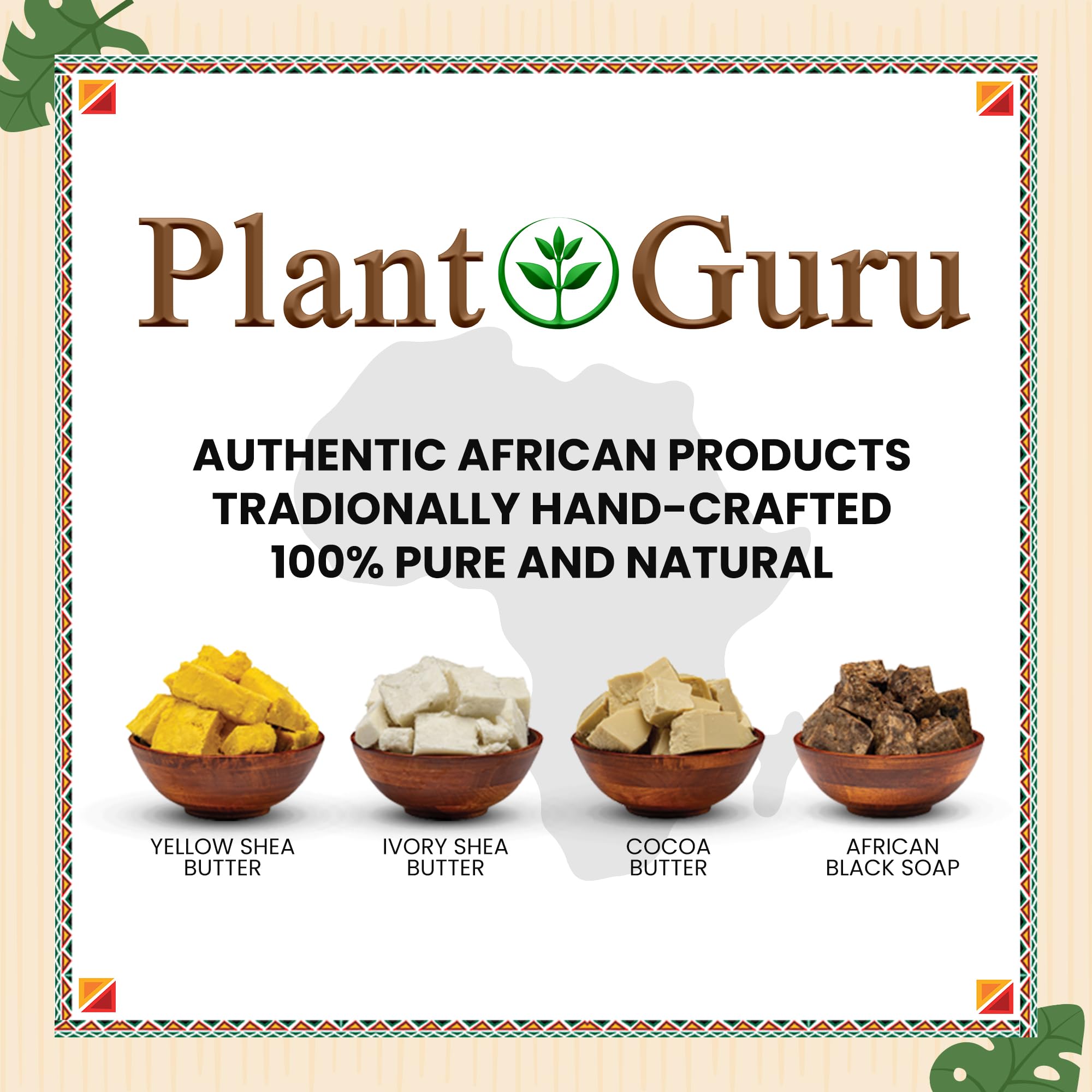 Plant Guru Raw African Black Soap – 3 lb Bulk Bars, 100% Natural from Ghana