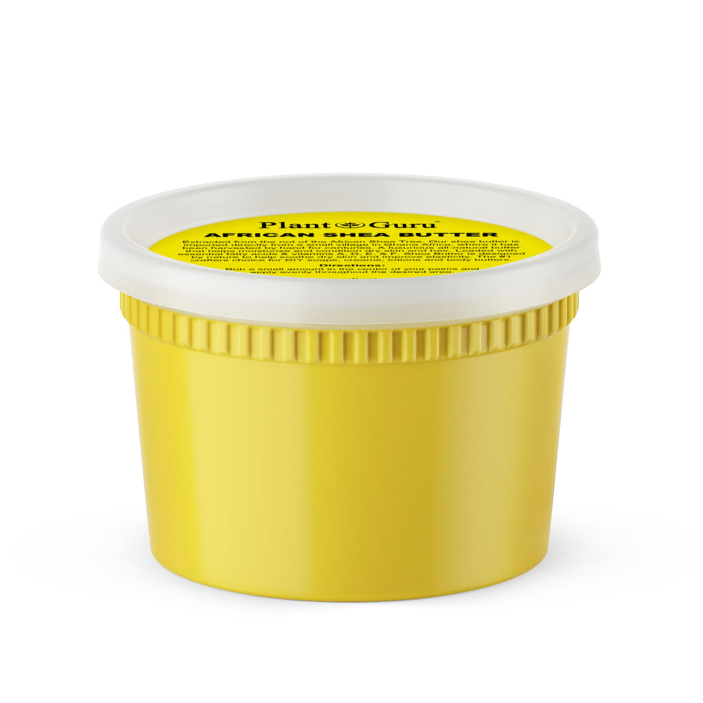 Plant Guru Raw African Shea Butter 16 oz – 100% Pure, Unrefined Yellow Shea Butter for Dry Skin, Hair & DIY Projects