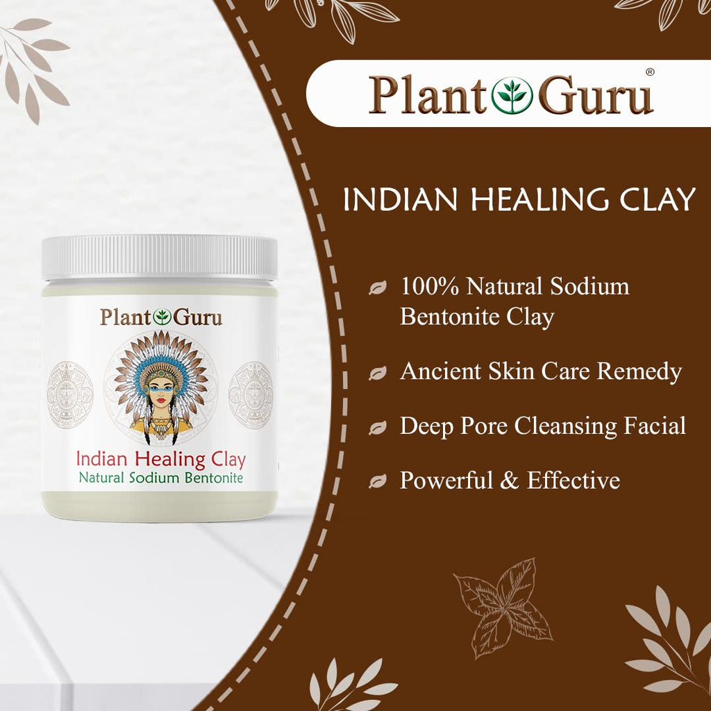 Plant Guru Sodium Bentonite Clay Powder – 3.5 lb Bulk | Indian Healing Clay for Deep Pore Cleansing & DIY Masks
