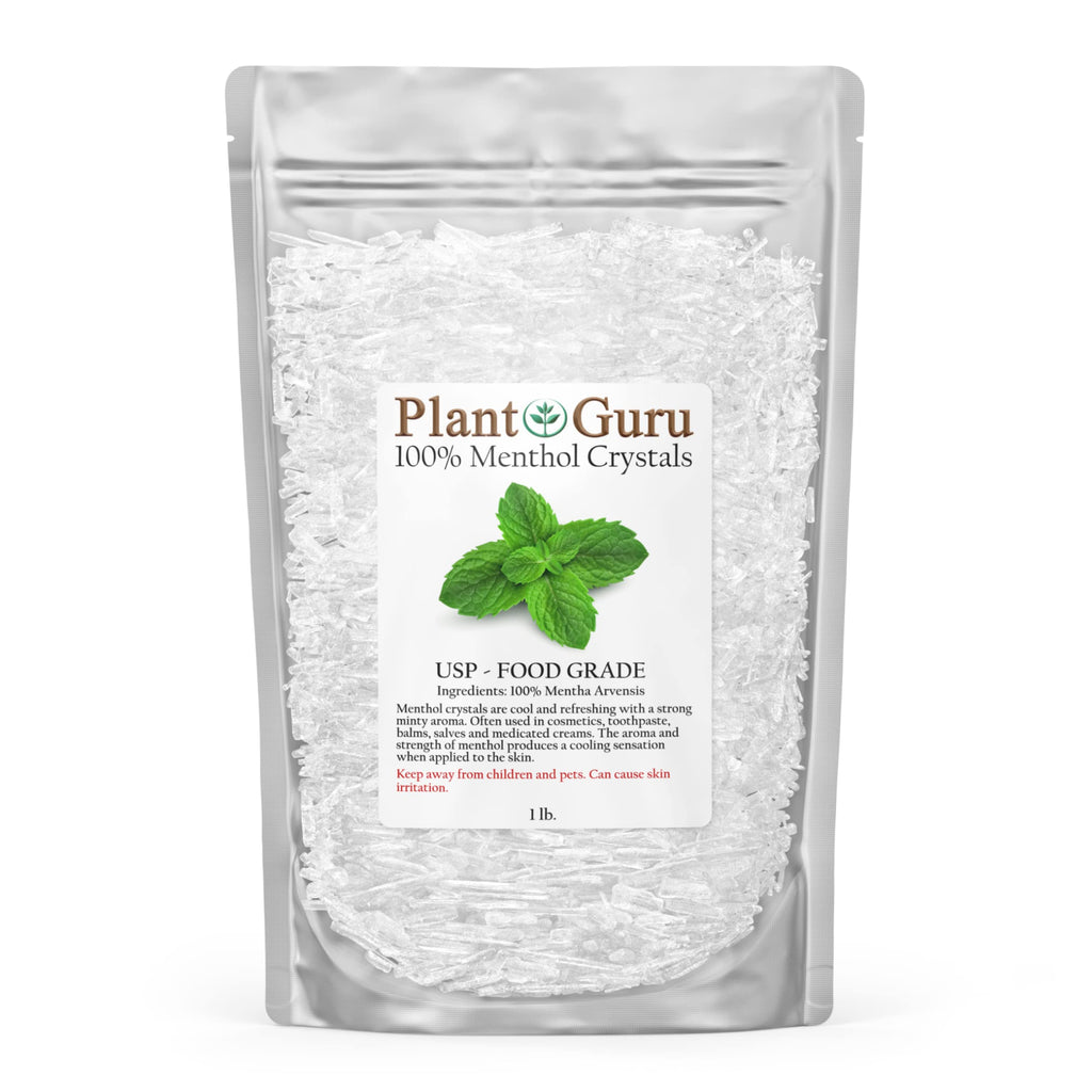Plant Guru Menthol Crystals 1 lb Bulk – Pure Mentha Arvensis USP Food Grade