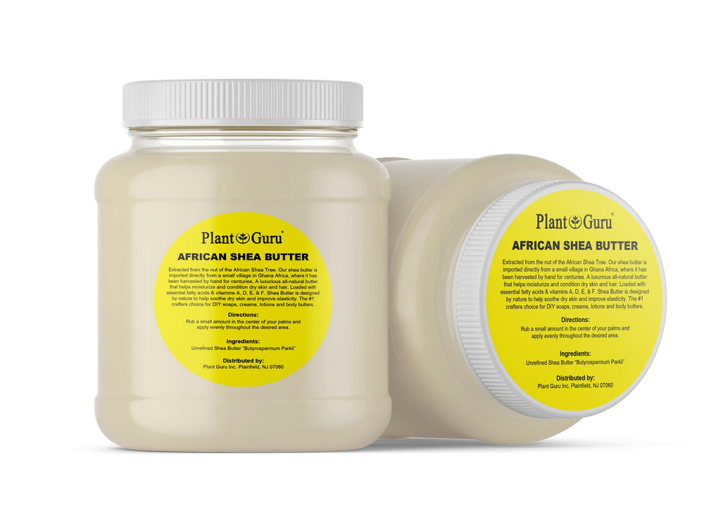 Plant Guru Raw African Shea Butter 3 lbs – 100% Pure, Unrefined Ivory Grade A