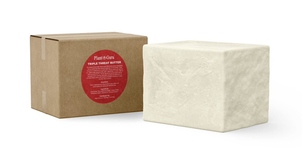 Plant Guru Triple Threat Body Butter 3 lb Bulk – Unrefined Shea, Mango & Coconut Oil