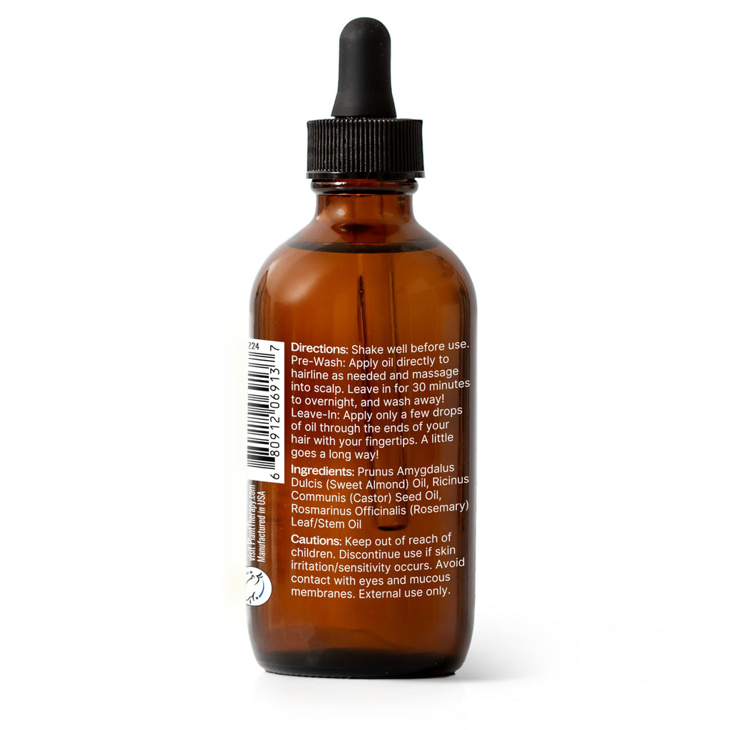 Plant Therapy Rosemary & Castor Oil — 4 oz Hair Growth, Shine & Healthy Scalp Treatment