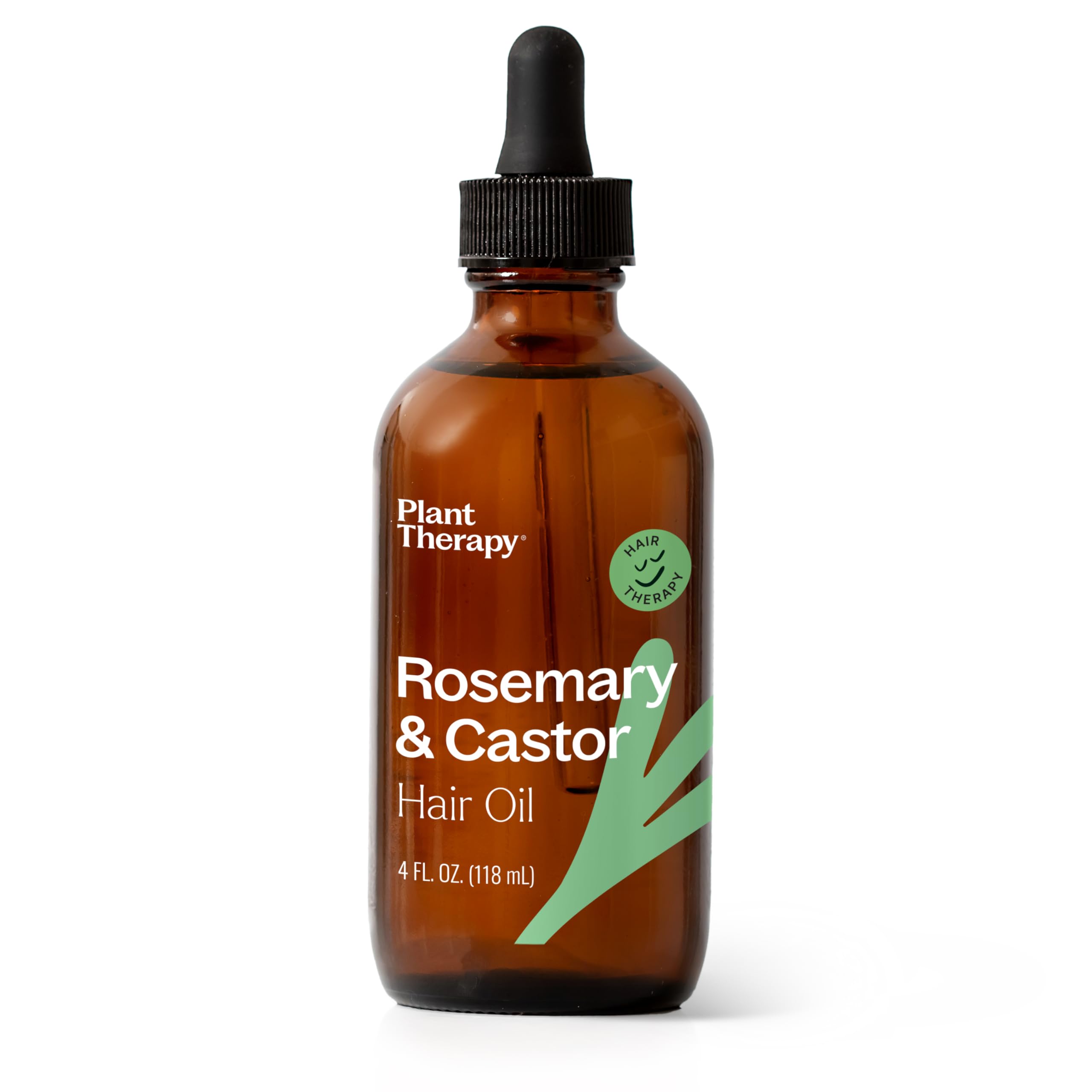 Plant Therapy Rosemary & Castor Oil — 4 oz Hair Growth, Shine & Healthy Scalp Treatment