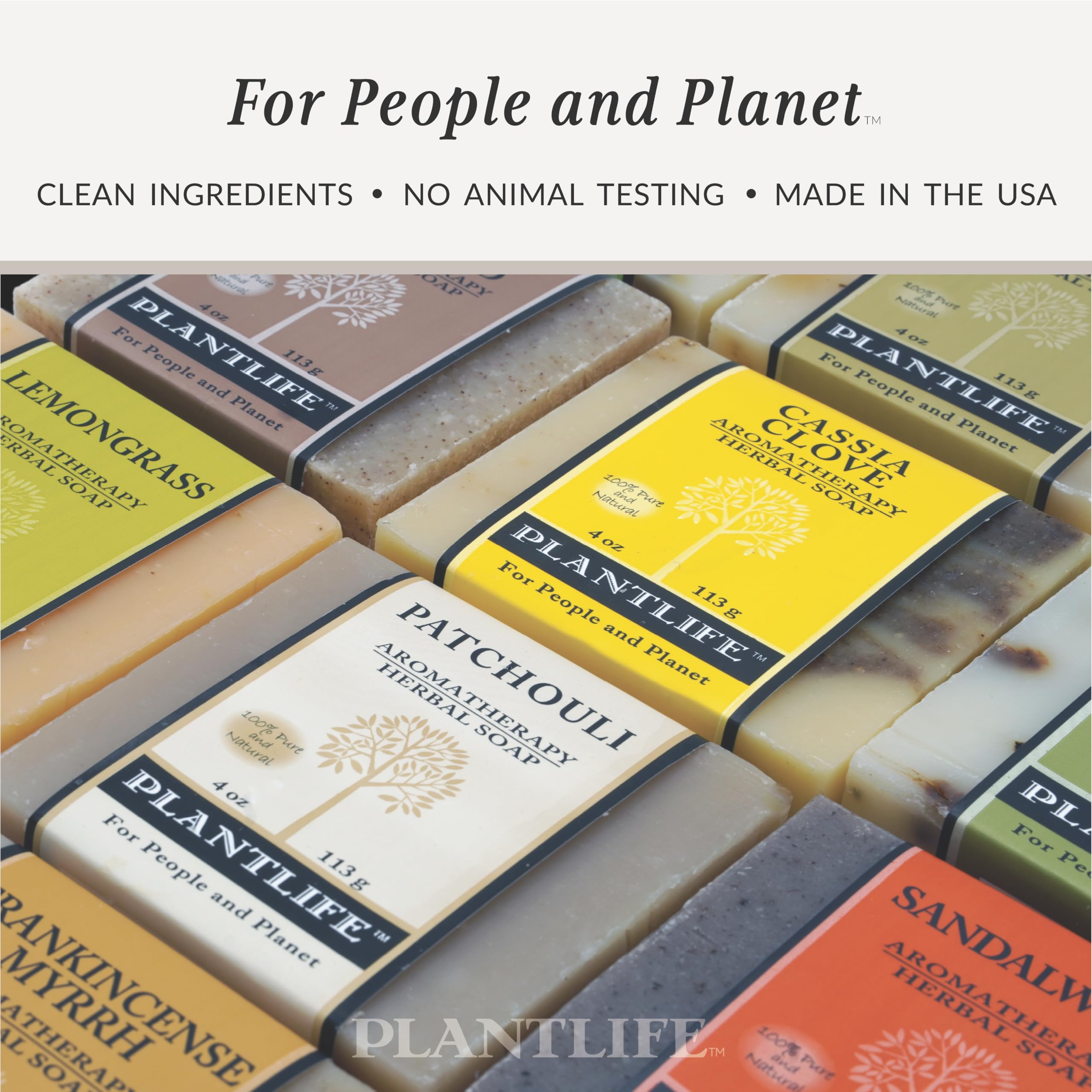 Plantlife Frankincense & Myrrh 3-Pack Bar Soap | Moisturizing, Plant-Based, California Made