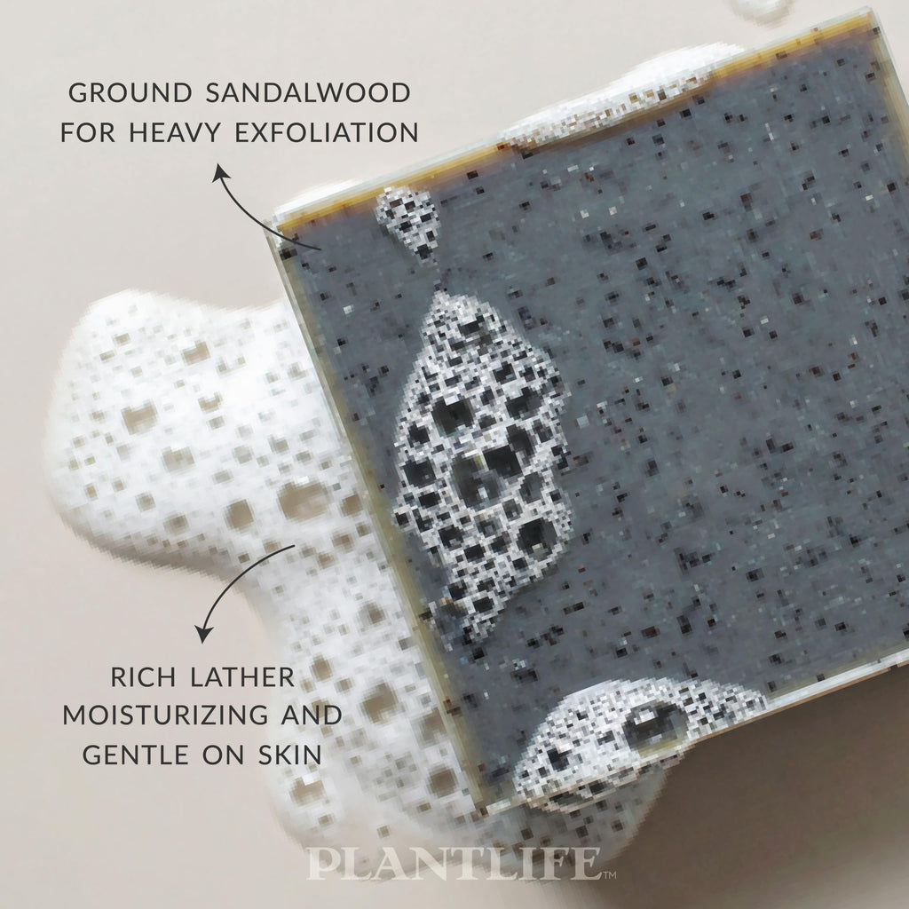 Plantlife Sandalwood 6-Pack Bar Soap – Moisturizing, Hand-Crafted, California-Made