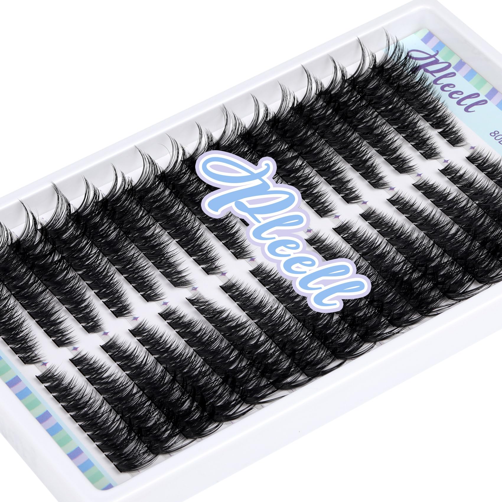 Pleell Lash Clusters 320 Pcs – Cat Eye 7-16mm 80D DIY Lashes