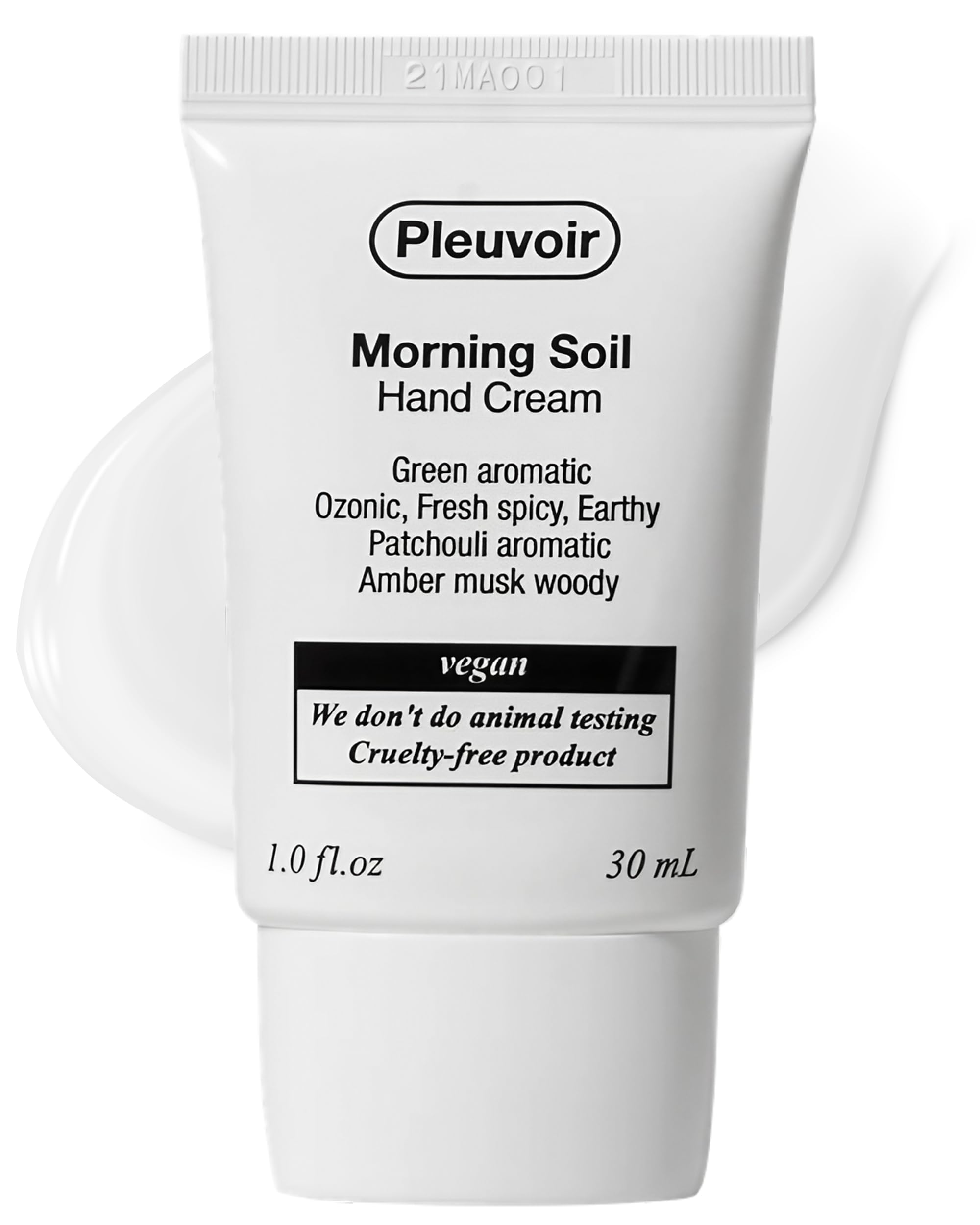 Pleuvoir Morning Soil Hand Cream – Fresh Earthy Ozonic Scent, Lightweight Hydration