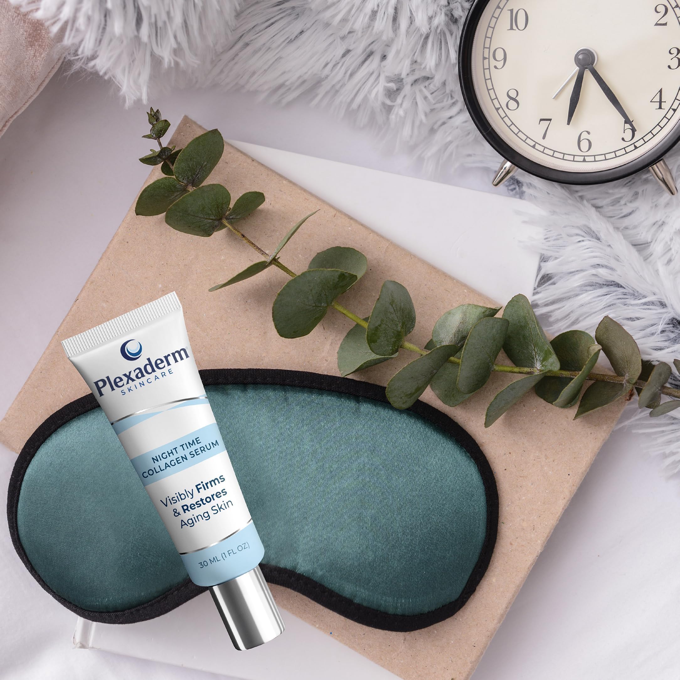 Plexaderm Night Time Collagen Serum – Firm, Fuller-Looking Skin with Peptides, Hyaluronic Acid & Niacinamide