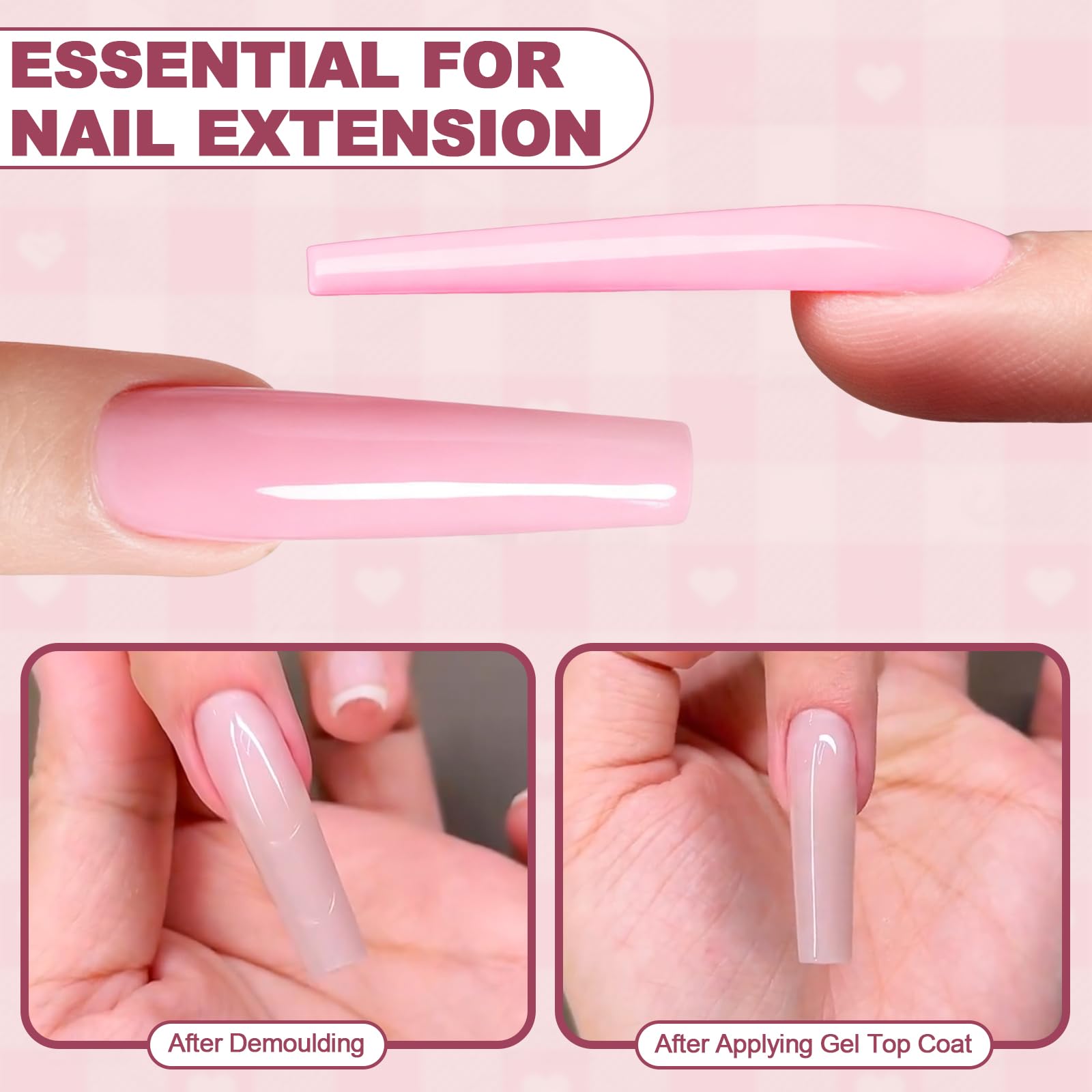 Plman 240 PCS Sandwich Nail Dual Forms – Polygel & Builder Gel Extension Kit (14 Sizes, Trapezoidal)