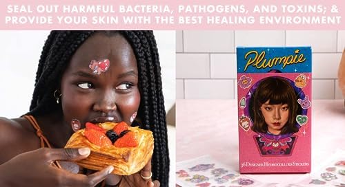 Plumpie Hydro Patch Bigger & Thicker Pack – Hydrocolloid Acne Patches, 36 Count, Vegan & Cruelty-Free
