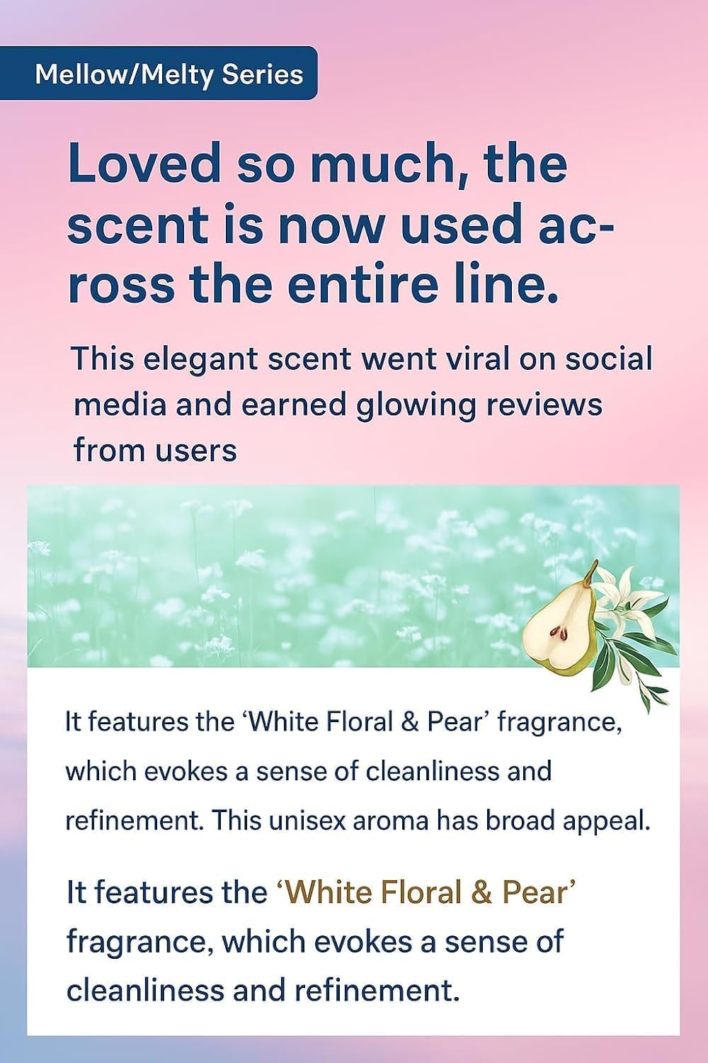 Plus eau Mellow Hair Treatment Refill – Silk Essence, White Floral & Pear Scent, 350 ml, Made in Japan