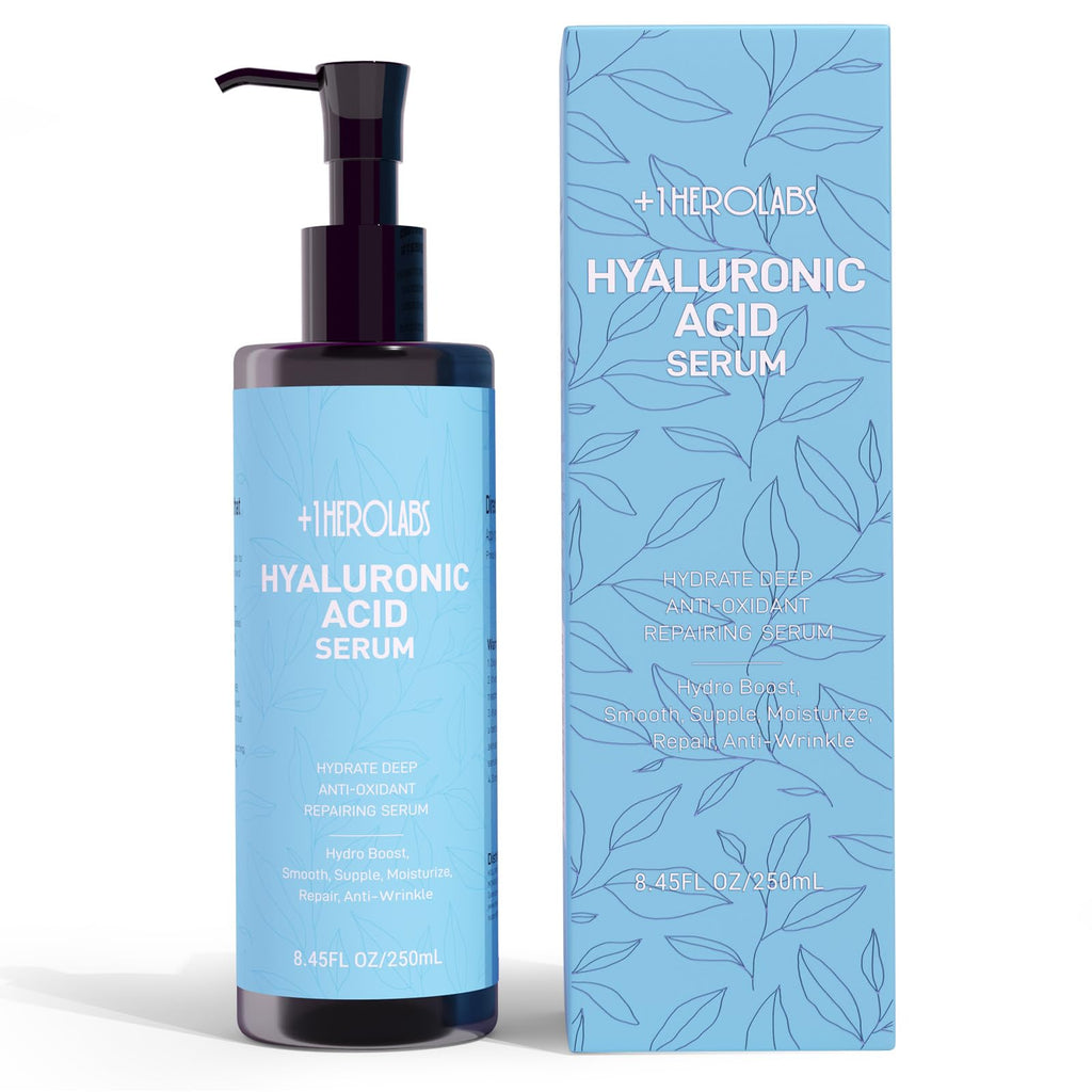 +1HEROLABS Hyaluronic Acid Serum with Vitamin C, B5, E & Niacinamide — Hydrating, Fragrance-Free