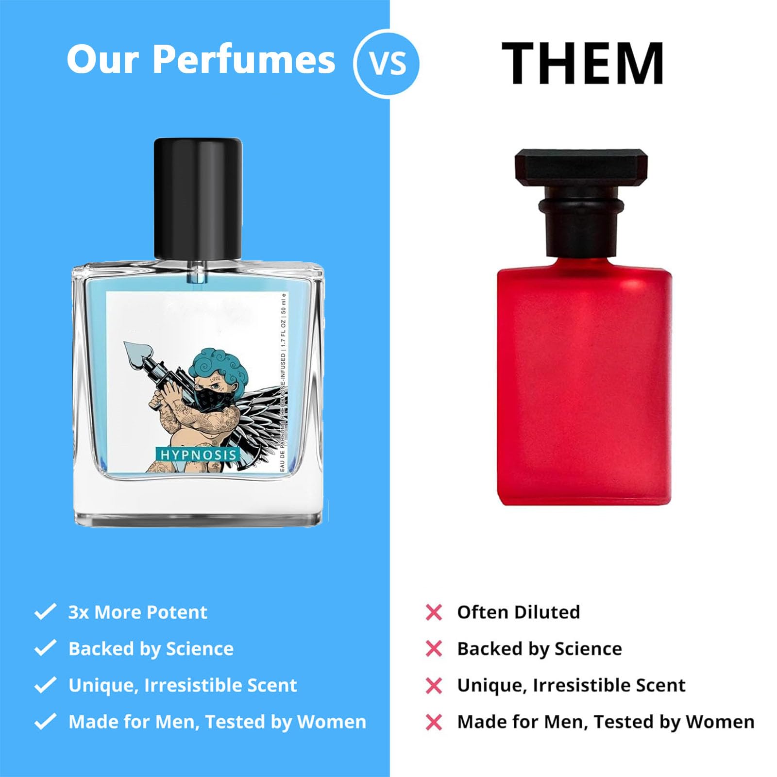 Plymun Hypnosis 2.0 Cologne for Men – Pheromone-Enhanced Eau de Parfum, Long-Lasting, 50ml