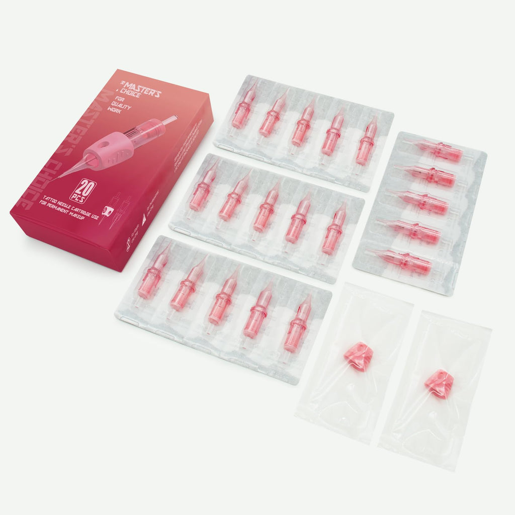 PMUBEAUTY 20Pcs Disposable Tattoo Cartridge Needles 1RL 0.25mm Round Liner