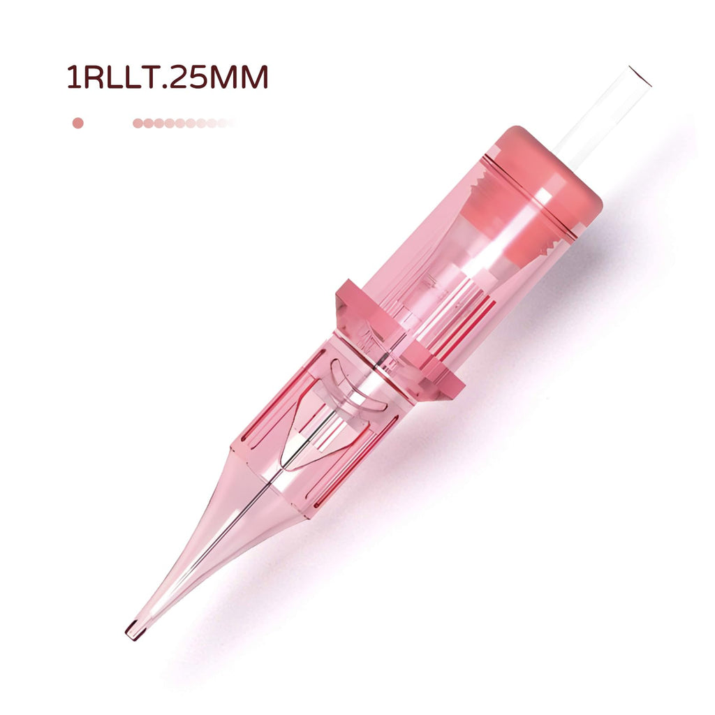 PMUBEAUTY 20Pcs Disposable Tattoo Cartridge Needles 1RL 0.25mm Round Liner