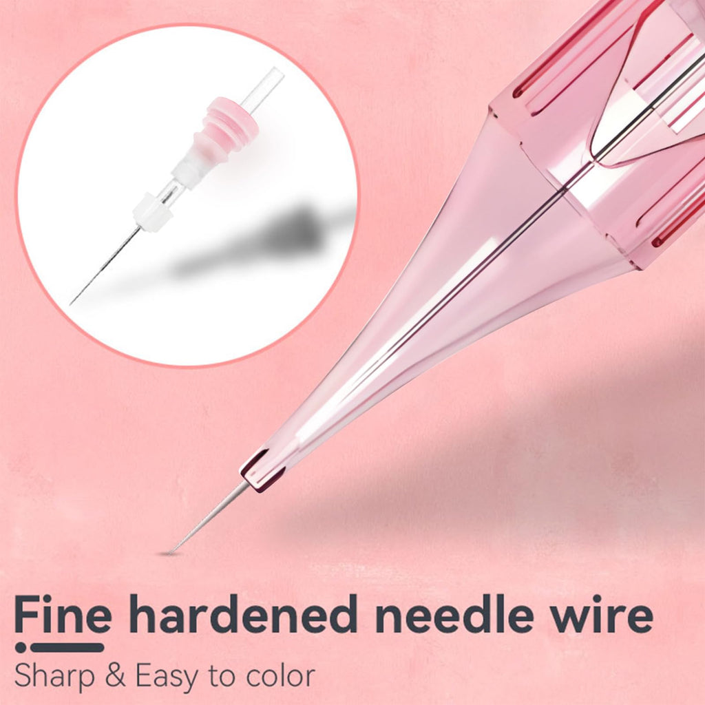 PMUBEAUTY 20Pcs Disposable Tattoo Cartridge Needles 1RL 0.25mm Round Liner