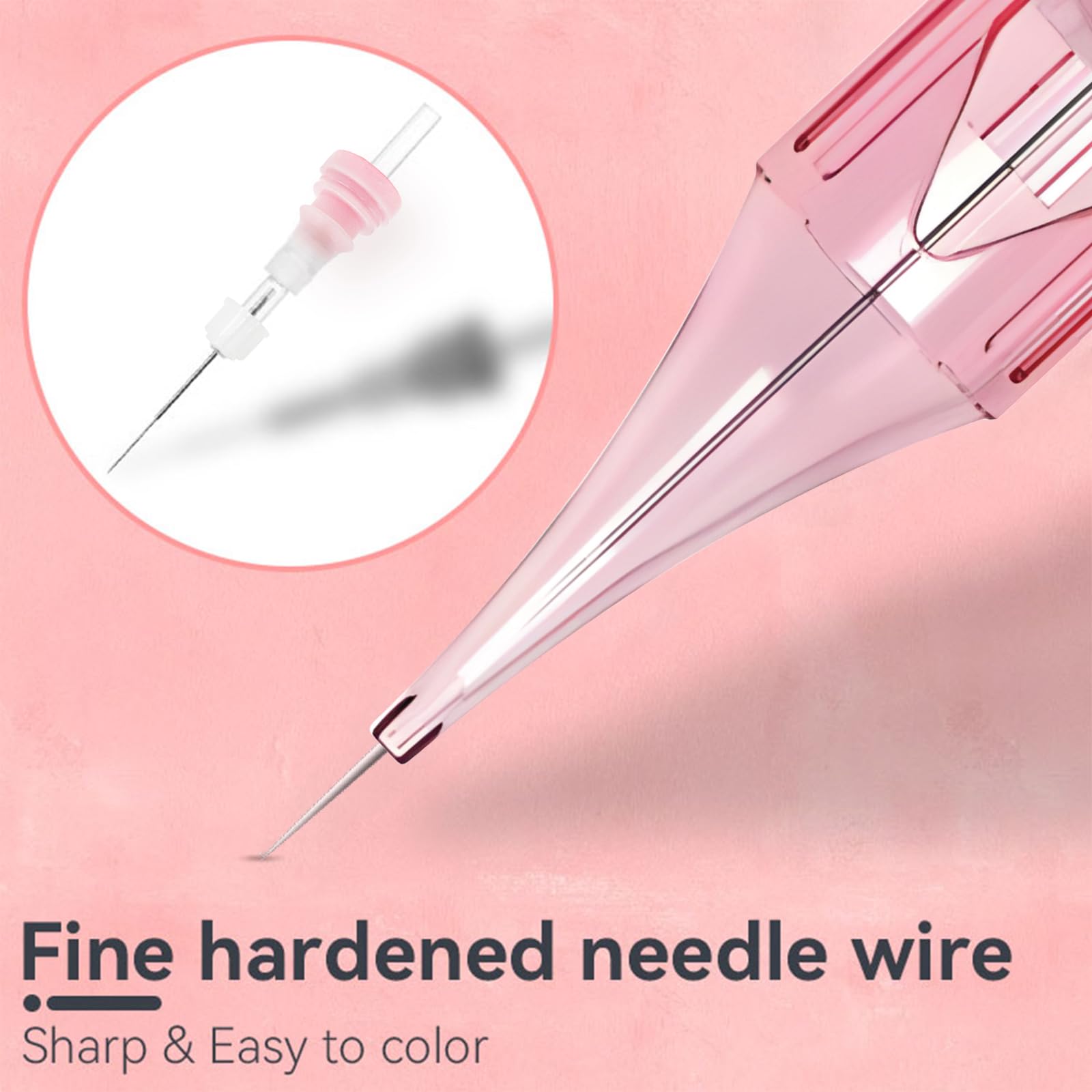 PMUBEAUTY 20Pcs Disposable Tattoo Cartridge Needles 1RL 0.25mm Round Liner