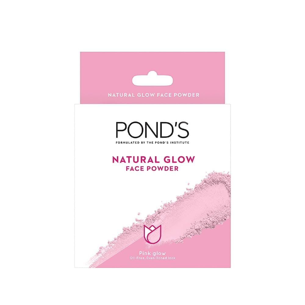 Pond's Natural Glow Face Powder Pink Glow – 30g | Matte Finish & Oil Control for Normal Skin
