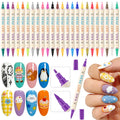 Ponhey 24 Colors Nail Art Pens Set - Quick-Drying Acrylic Markers for Nail Art & DIY Manicure