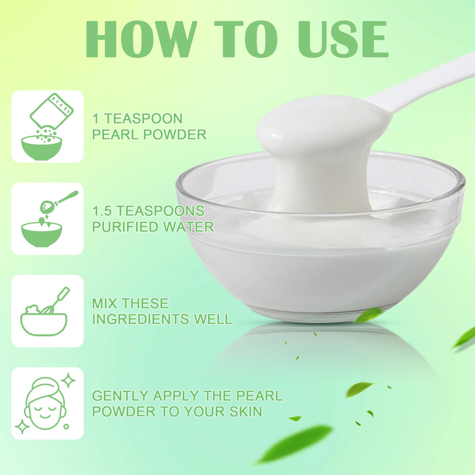 Ponhey Freshwater Pearl Powder Organic – Deep Cleansing & Pore Refining Mask 100g