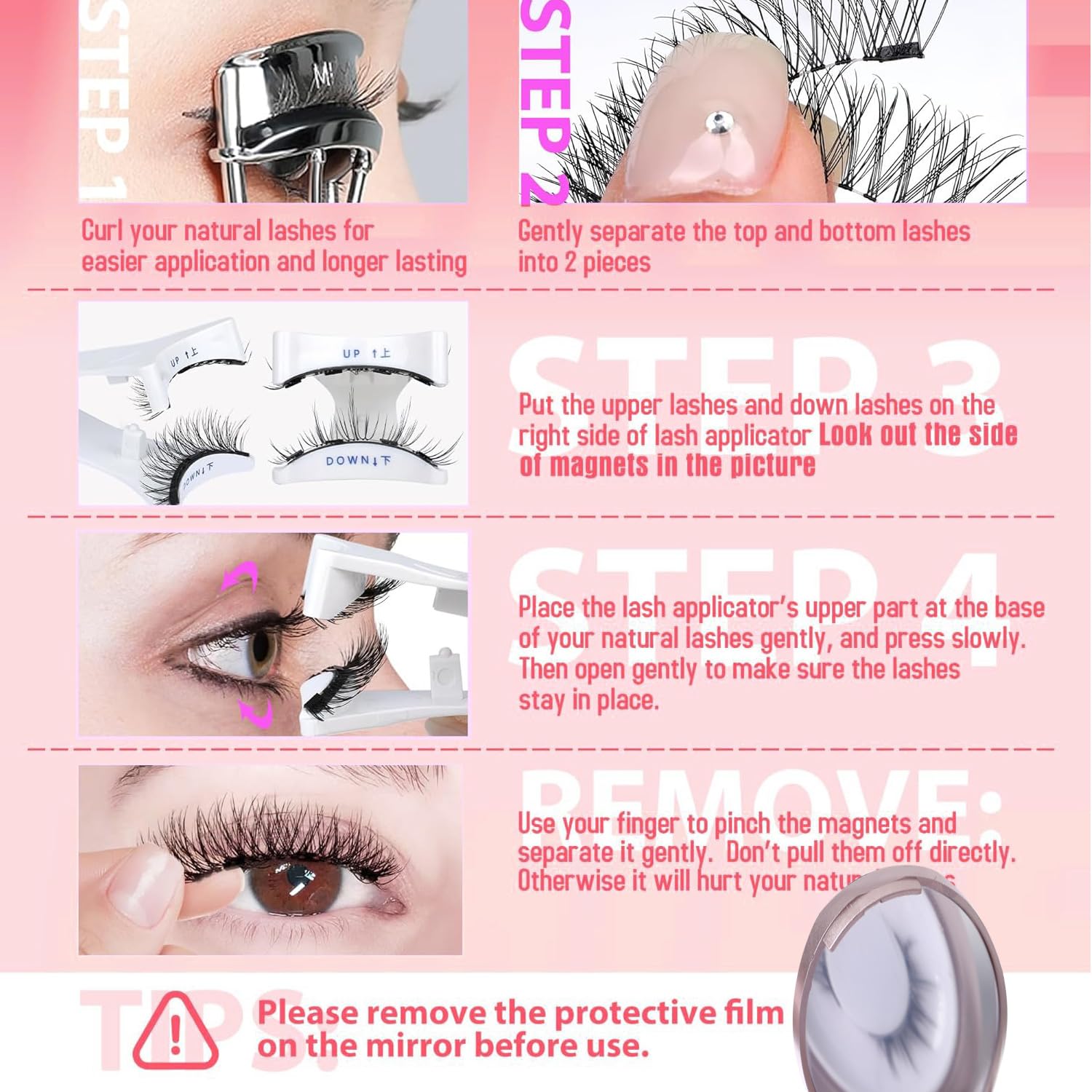 POOLJOY Hunnyfit Magnetic Lashes – Glue-Free, Natural Look, Reusable (Nature Series EA10+ EM10)