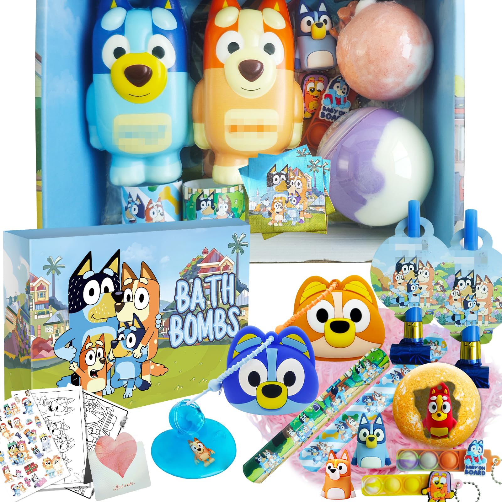 POPBATH Birthday Gifts Set for Kids – Bath Bombs, Surprise Toy, Slime & Fidgets