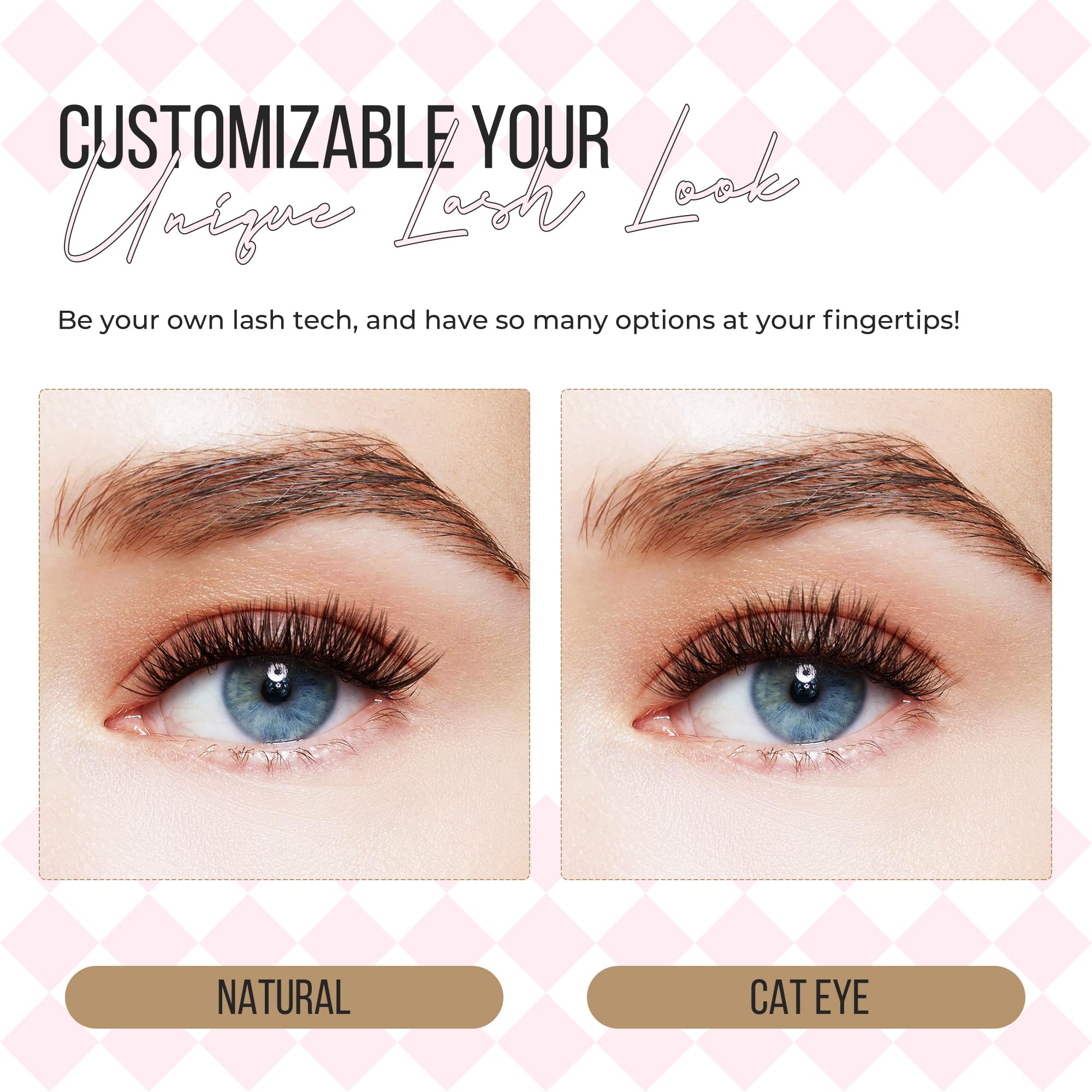 PopUp Cluster Lashes 168pcs Wispy Lashes – DIY D Curl Clusters 9-18mm Mix