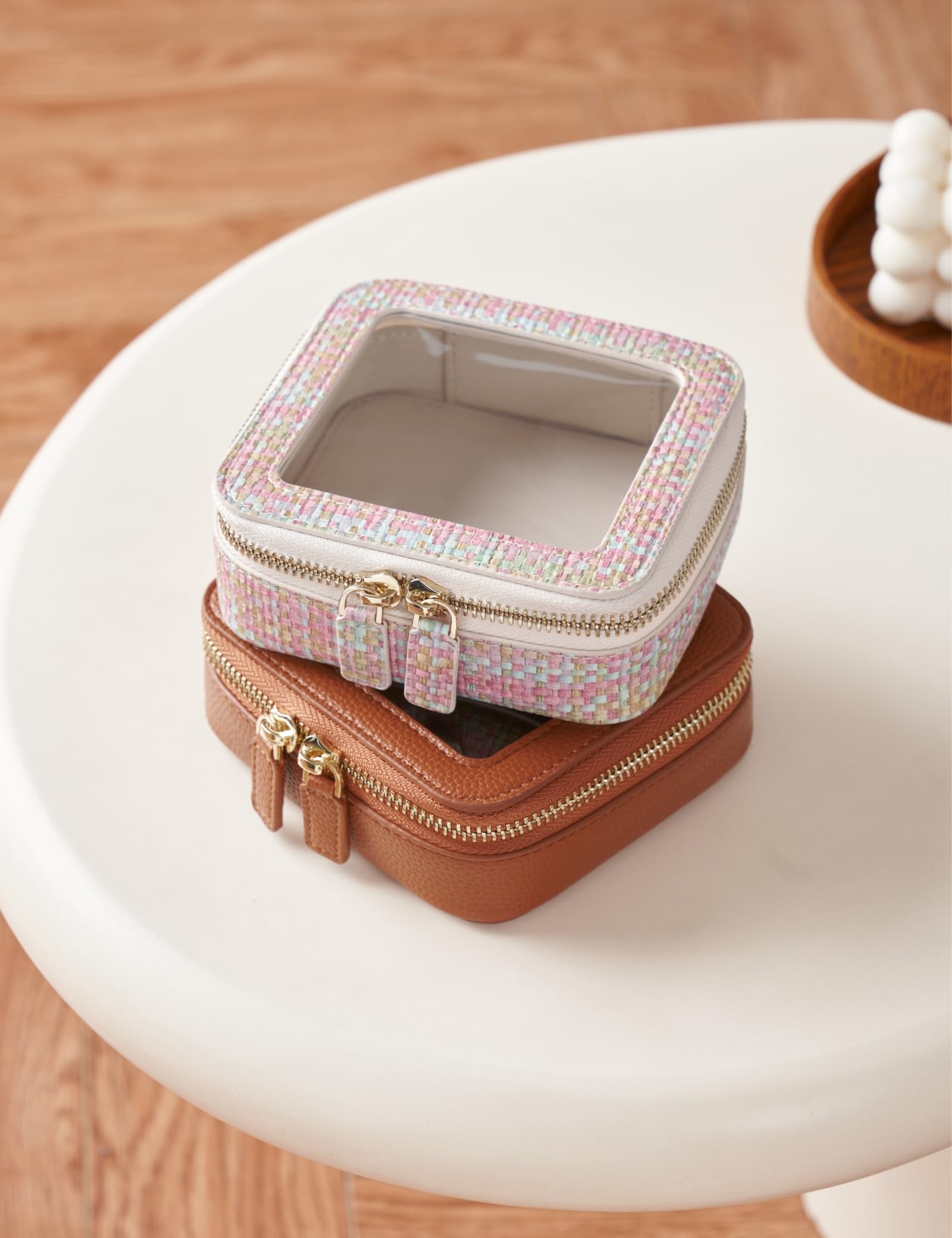 Popvibe Clear Makeup Bag – Transparent Travel Cosmetic Case with Zipper, Portable Organizer for Essentials