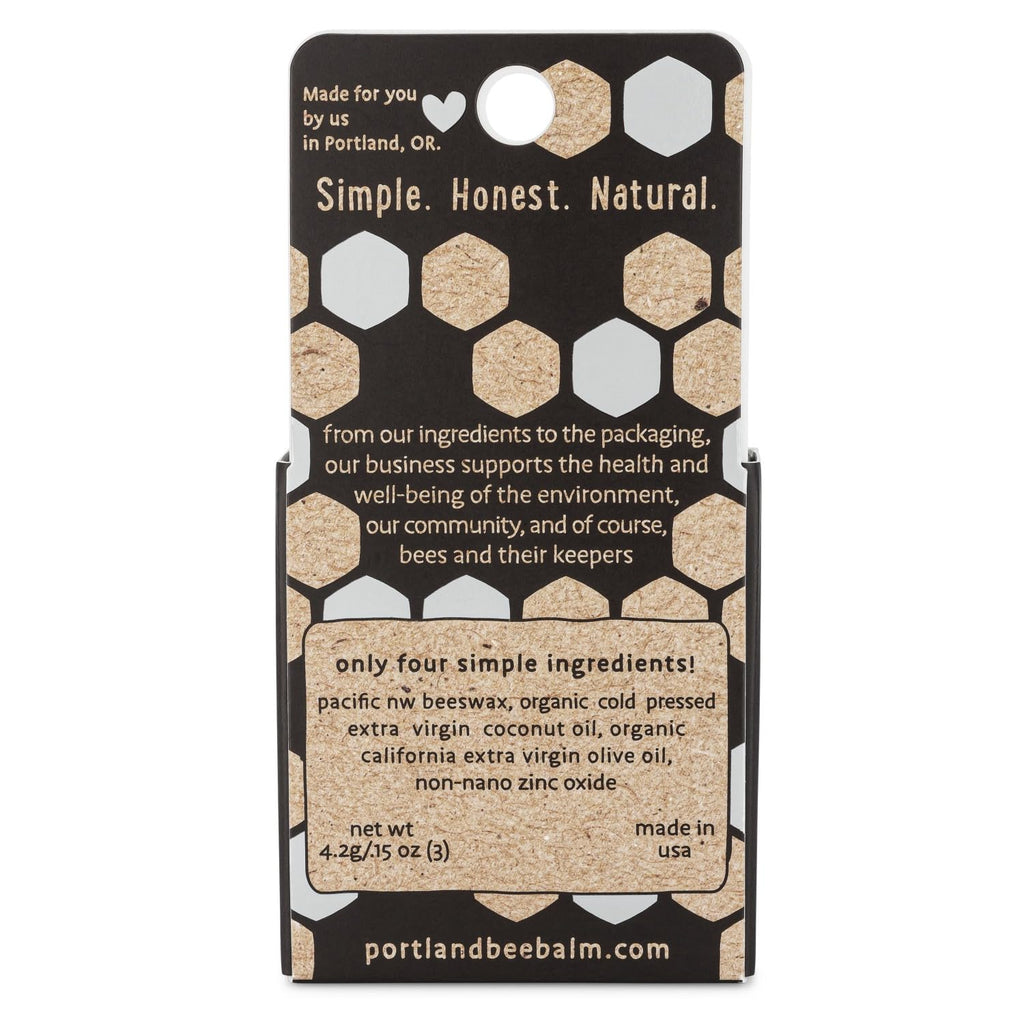 Portland Bee Balm Solar Eclipse SPF 15 Lip Balm – All Natural Handmade Beeswax, 3 Count