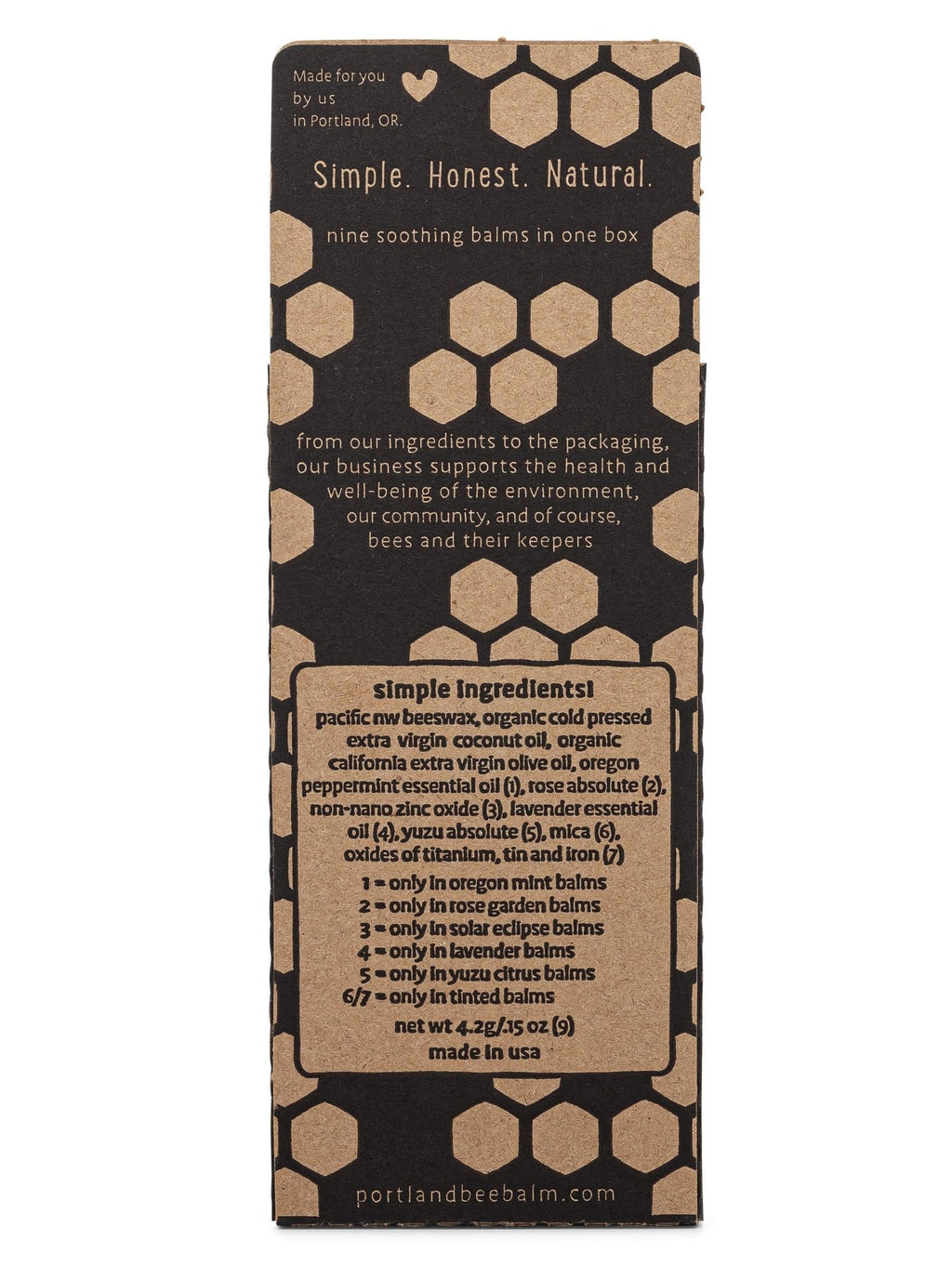 Portland Bee Balm Rose Garden Lip Balm – All-Natural, Handmade Beeswax (9 Count)