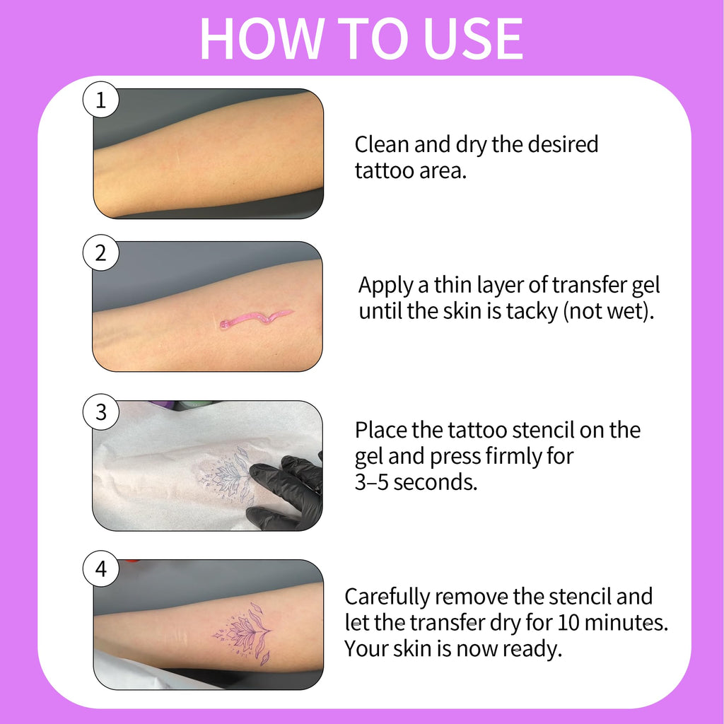 POSEIDON Tattoo Stencil Transfer Gel – Long-Lasting, Smudge-Proof, Juicy Grape Scent (4 fl oz / 120 ml)