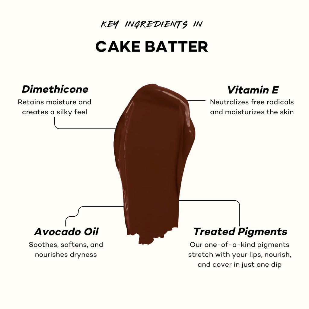 Pound Cake Cake Batter Liquid Lipstick – Long-Lasting Semi-Matte Lip Color with Avocado Oil (Brown Sugar)
