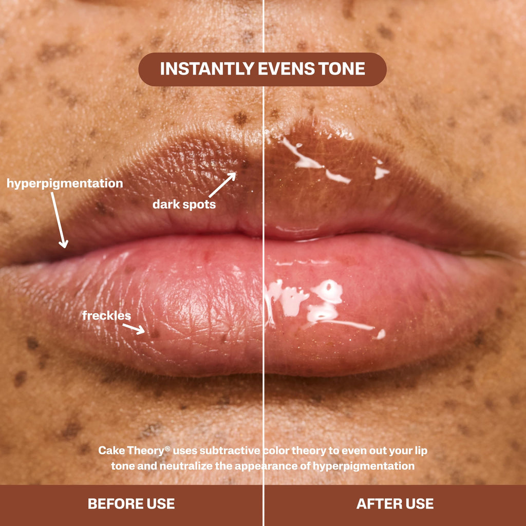 POUND CAKE Cake Theory Lip Tone Equalizing Oil – Hydrating High-Shine Lip Oil (Melted Butter)