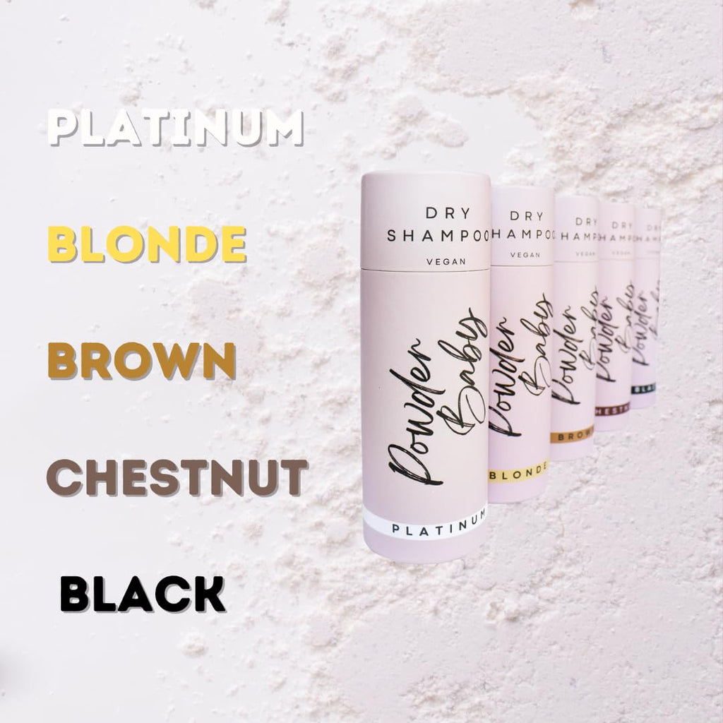 Powder Baby Dry Shampoo Powder | Organic & Vegan Tint for Chestnut Hair | 1.7 oz