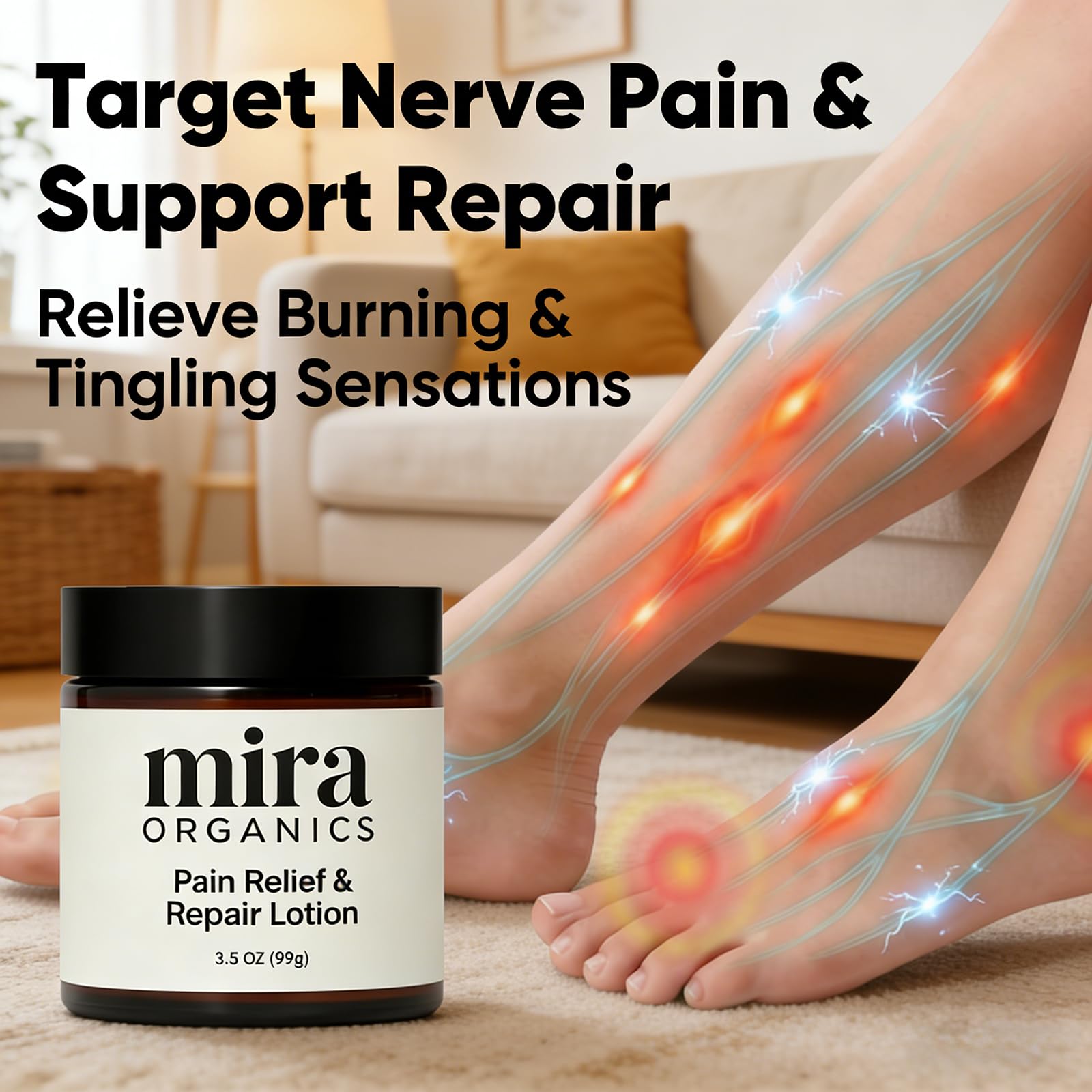 POYICGS Alcura Nerve Cream — Arnica Neuropathy Lotion for Daily Nourishment of Knees, Hands, Feet & Legs