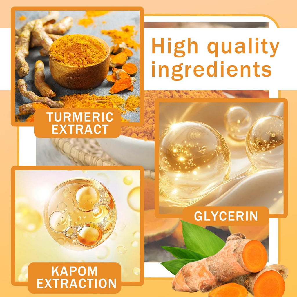 PPPanYiDi 9-Piece Turmeric Skincare Set | Cleanser, Toner, Serum & More