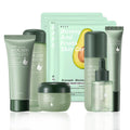 PPPanYiDi Avocado Skincare Set – 9-Piece Hydrating Kit with Cleanser, Toner, Serum, Cream, Lotion & 3 Sheet Masks