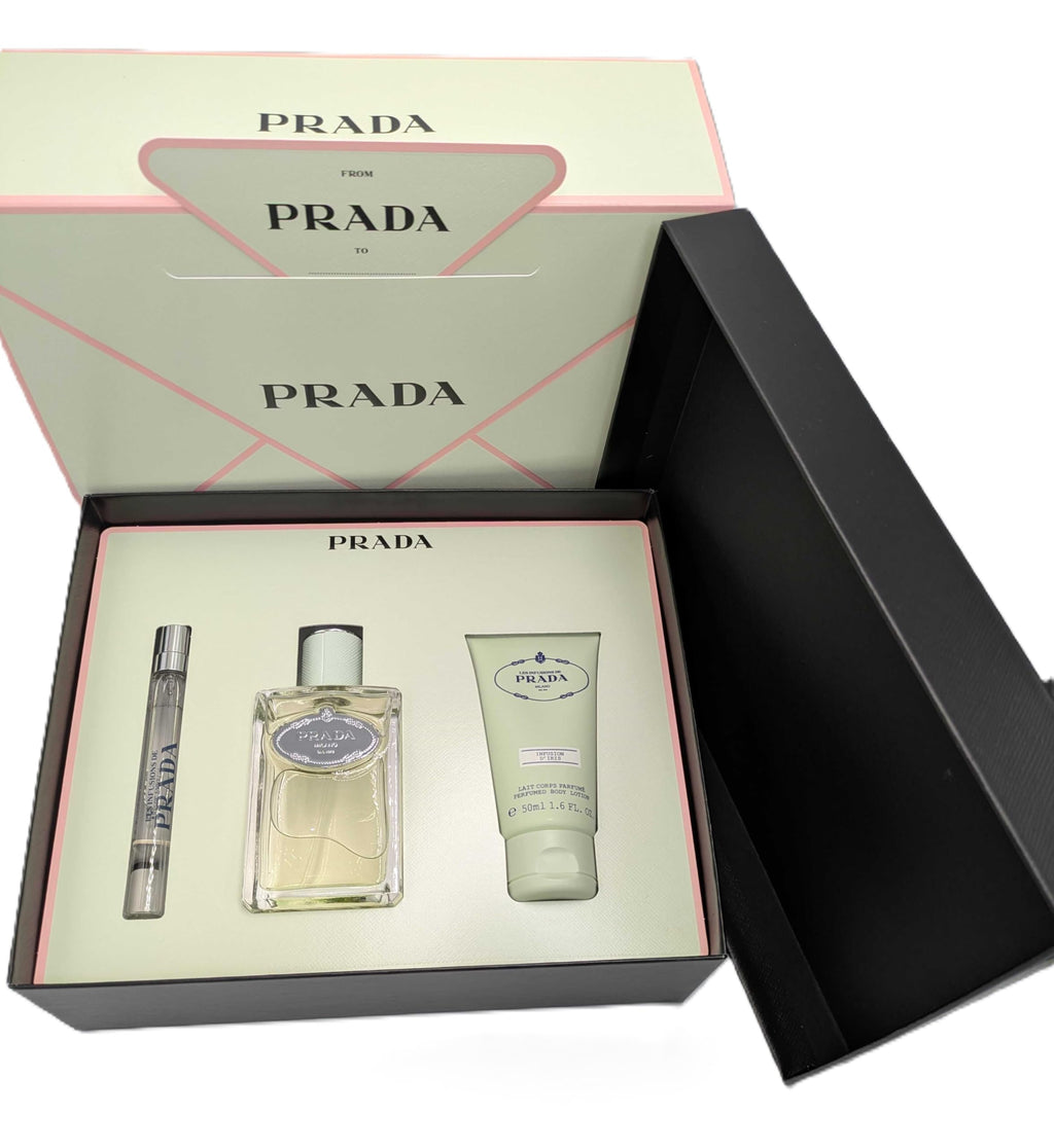 Prada Infusion Iris Gift Set – EDP, Body Lotion & Travel Mini