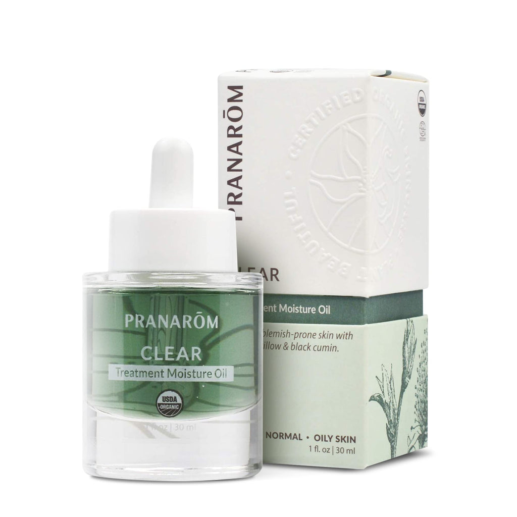 Pranarom Clear Treatment Moisture Oil – Hydrating Facial Oil for Oily & Blemish-Prone Skin | Organic Essential Oils