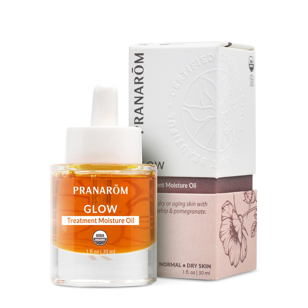 Pranarom Glow Treatment Moisture Oil – 1oz 30ml Pure & Natural for Dry Skin