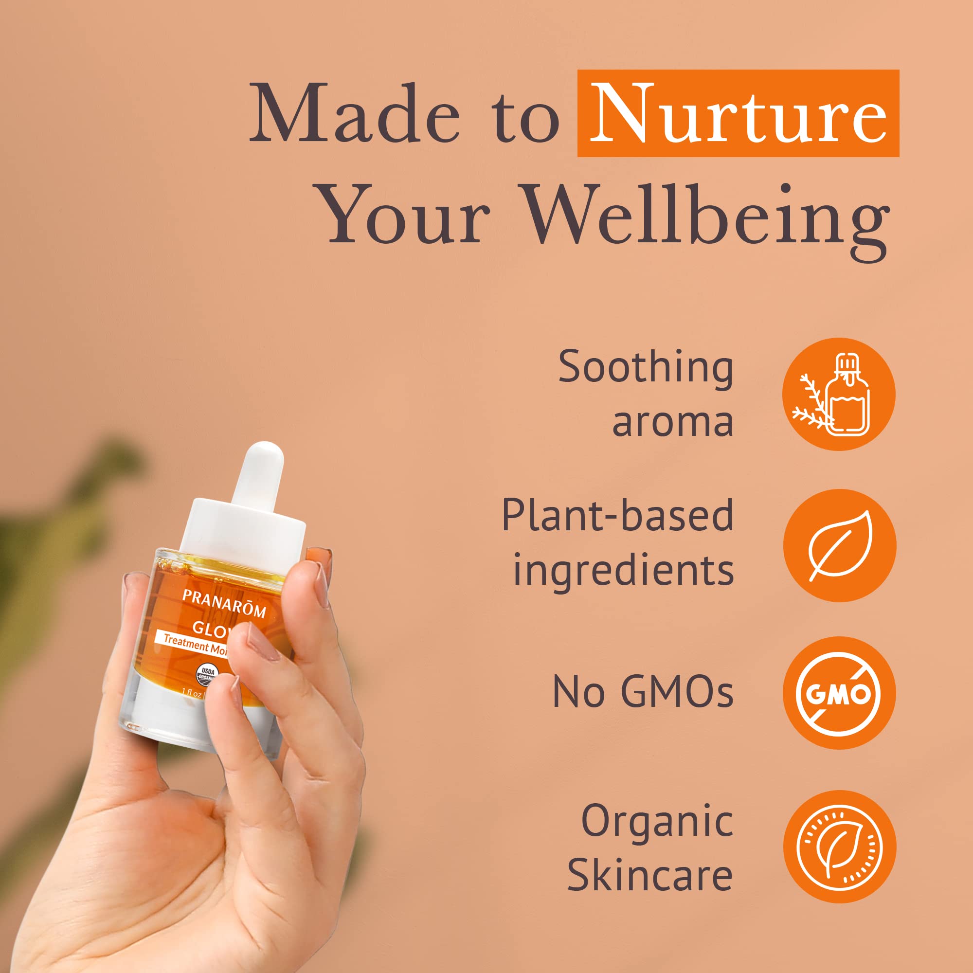 Pranarom Glow Treatment Moisture Oil – 1oz 30ml Pure & Natural for Dry Skin