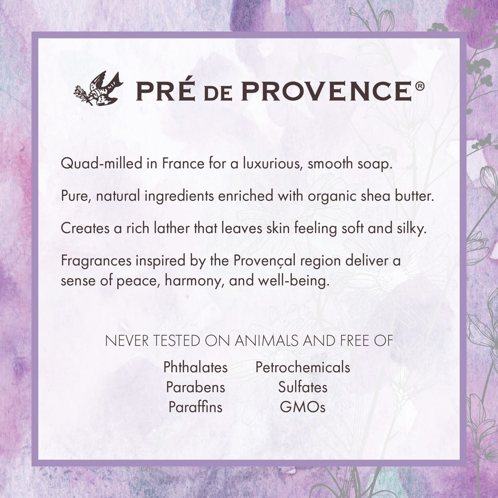Pre de Provence Artisanal Soap Bar – Organic Shea Butter, Quad Milled, Lily of the Valley